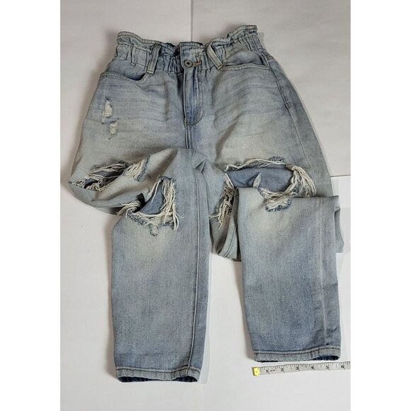 KanCan Light Wash Distressed Denim Jeans High-Waisted Size 3/25 - Picture 8 of 11